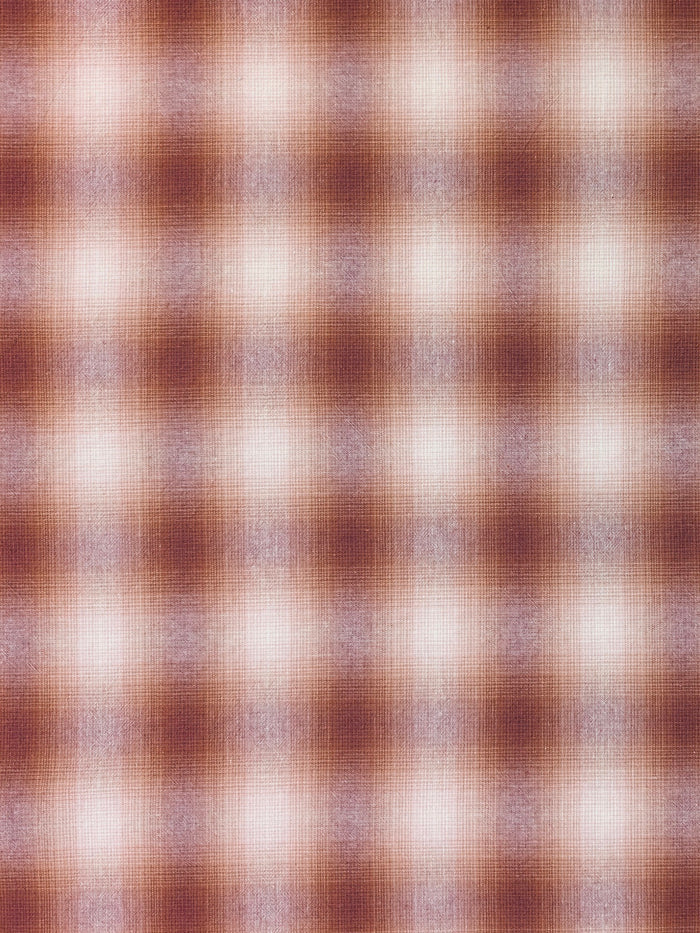 Handworks - Giant Windowpane Plaid Yarn Dyed Cotton Fabric - Dark Brown & Gray