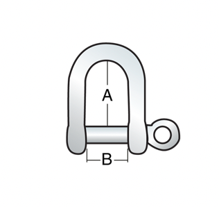 HARKEN 3-16 Stainless Shackle
