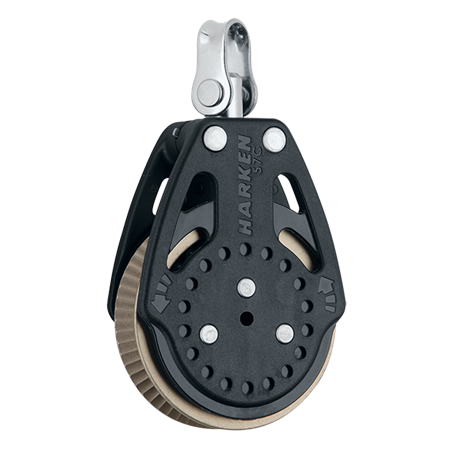 HARKEN 57 mm Ratchamatic Block — Swivel, 1.5x Grip