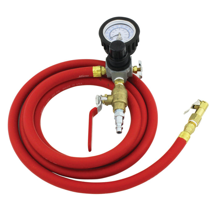 HD Truck Inflator Gauge, 7 ft. Rubber Air Hose, Easy On Grip, 10 - 160 PSI
