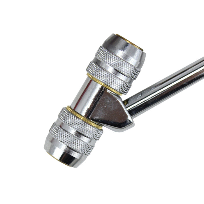Heavy-Duty Truck Tire Inflator Gauge w/5' Air Hose, Dual Head Chuck, Full Swivel, 1/4" NPT