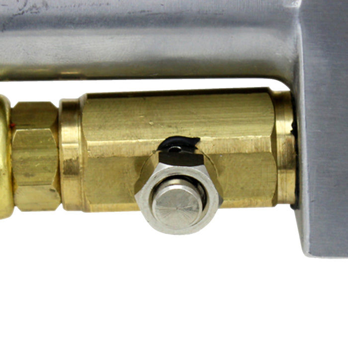 Heavy-Duty Truck Tire Inflator Gauge w/5' Air Hose, Dual Head Chuck, Full Swivel, 1/4" NPT