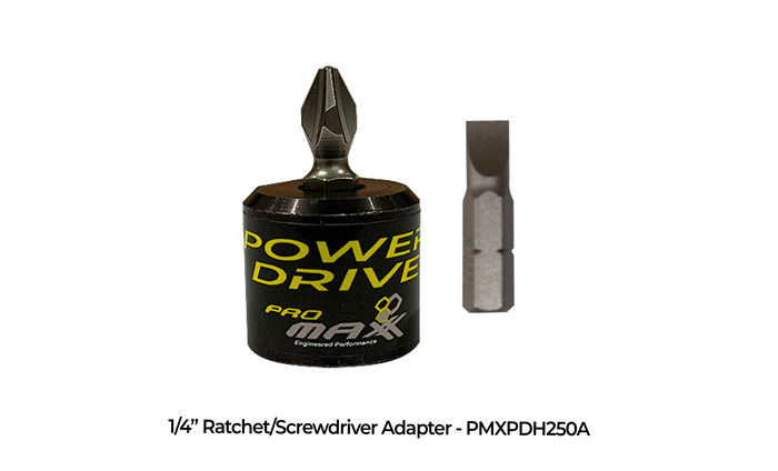 HEX Driver Adapter Converts 1/4" Drive Ratchet to Screwdriver - W/Phillips & Straight Head