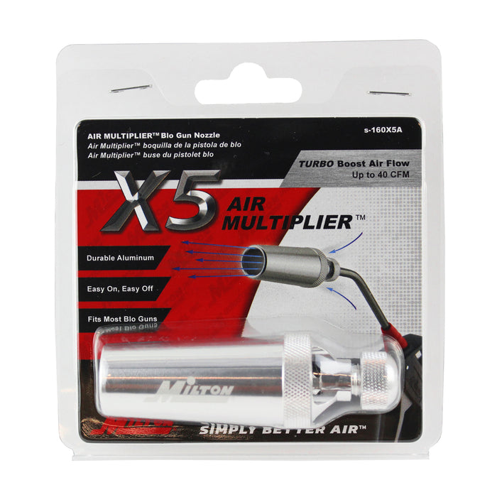 High Flow Venturi Air Multiplier Blow Gun Nozzle, Aluminum (S-160X5A)