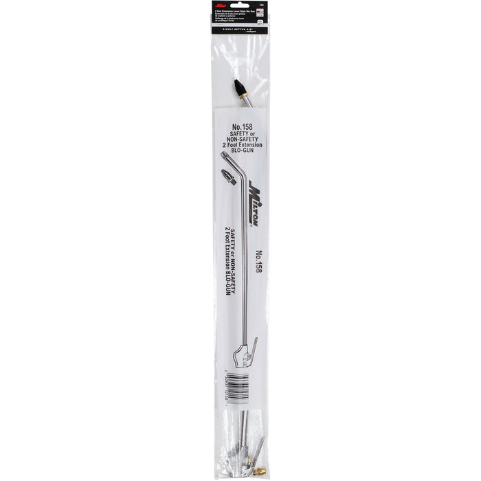 High-pressure Air Blow Gun with 2' Extension Air Flow Nozzle, 1/4" NPT