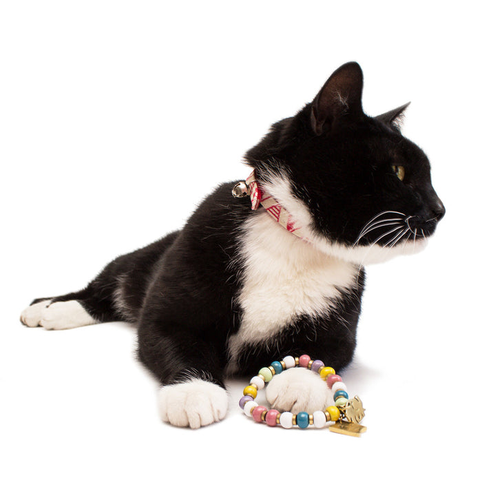 Hiro+Wolf Cat Collar, Geo Pink