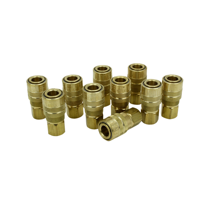 Industrial Air Coupler 1/4" NPT Female Brass Air Coupler, M-STYLE® Quick Connect Air Coupler, 715