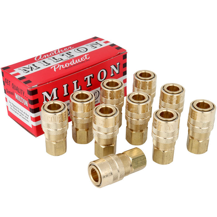 Industrial Air Coupler 1/4" NPT Female Brass Air Coupler, M-STYLE® Quick Connect Air Coupler, 715