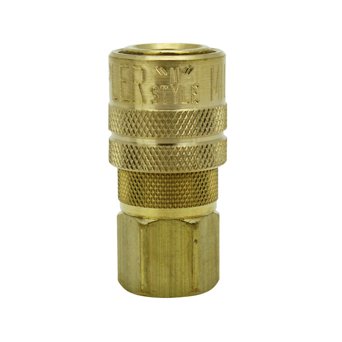Industrial Air Coupler 1/4" NPT Female Brass Air Coupler, M-STYLE® Quick Connect Air Coupler, 715