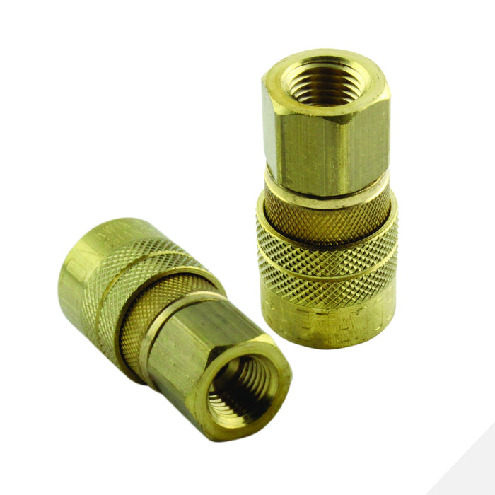 Industrial Air Coupler 1/4" NPT Female Brass Air Coupler, M-STYLE® Quick Connect Air Coupler, 715