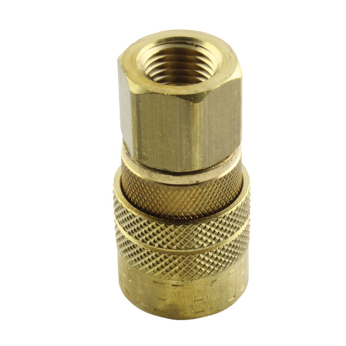Industrial Air Coupler 1/4" NPT Female Brass Air Coupler, M-STYLE® Quick Connect Air Coupler, 715