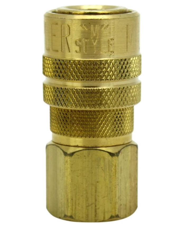 Industrial Coupler 3/8" NPT Female Brass Air Coupler, M-STYLE® Quick Connect