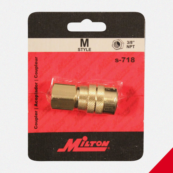 Industrial Coupler 3/8" NPT Female Brass Air Coupler, M-STYLE® Quick Connect