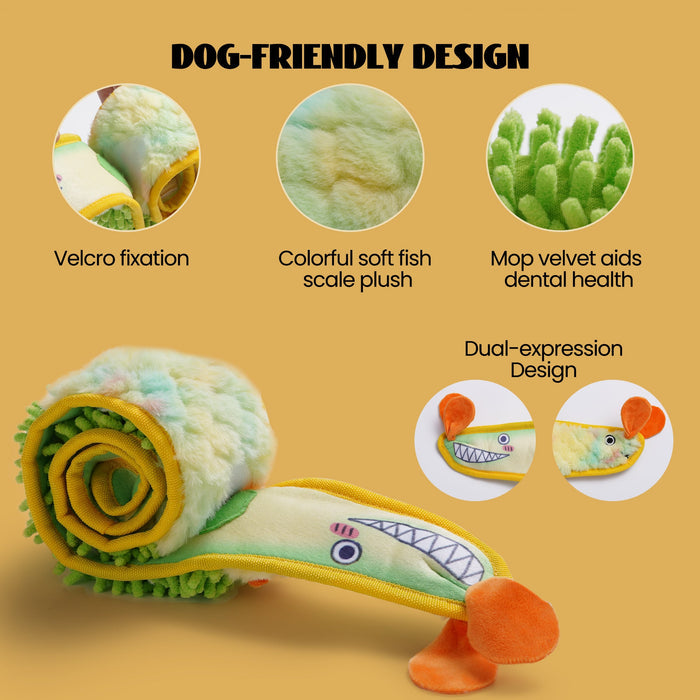 Interactive Crinkle Squeaky Dog Toy for Treat Hunting & Mental Enrichment