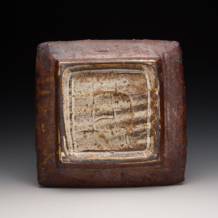 Iron and White Square Plate