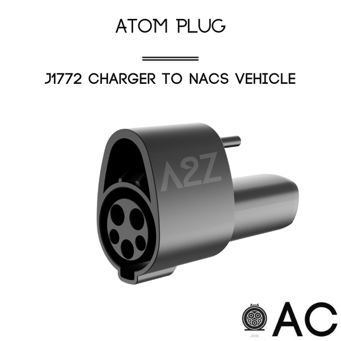 J1772 Charger To NACS Vehicle | AC | UL2252/CSA-C22.2 Certified | The Atom Adapter