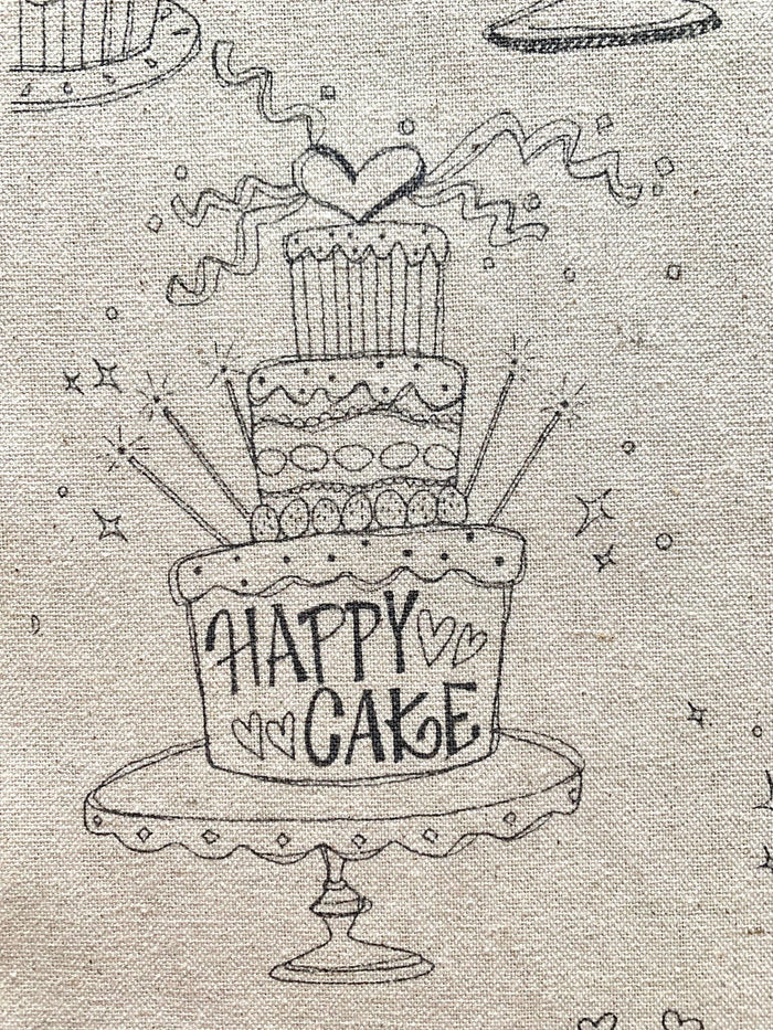 Kei - Happy Cake Cotton/Linen Oxford Canvas - Natural Off-White