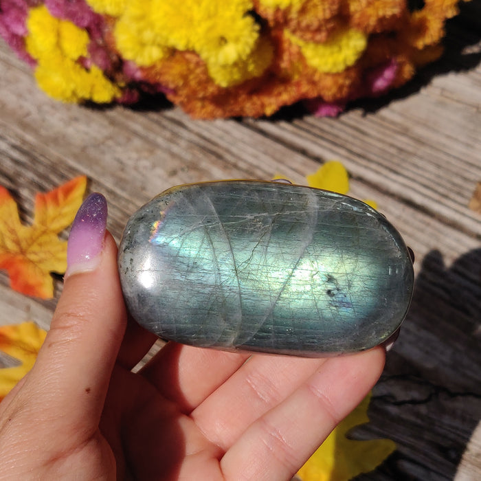 Labradorite Palm Stone (#A12)