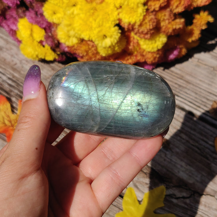 Labradorite Palm Stone (#A12)