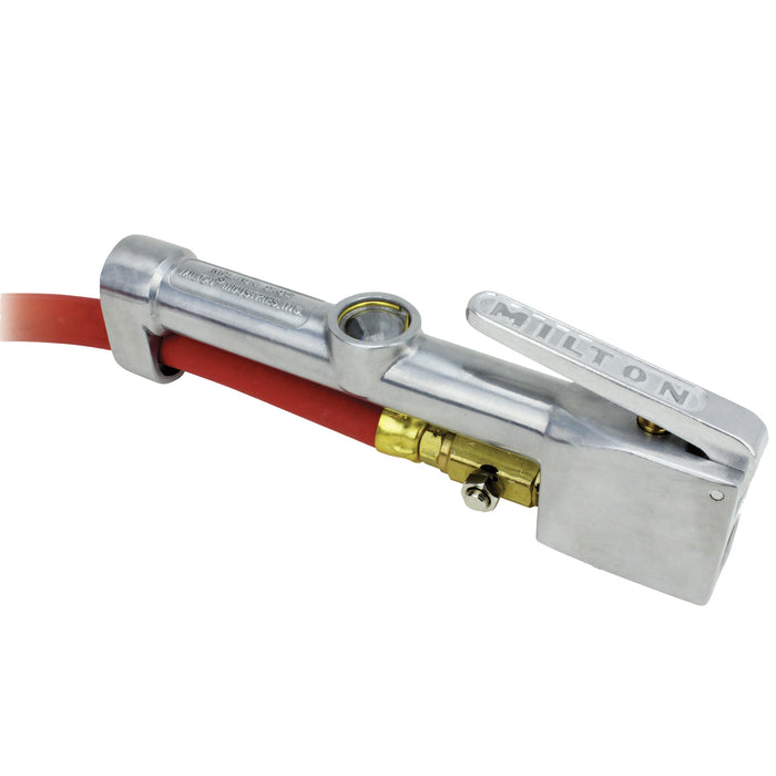 Large Bore Inflator Gauge with 6' Hose Assembly, Full Swivel, 1/4" NPT