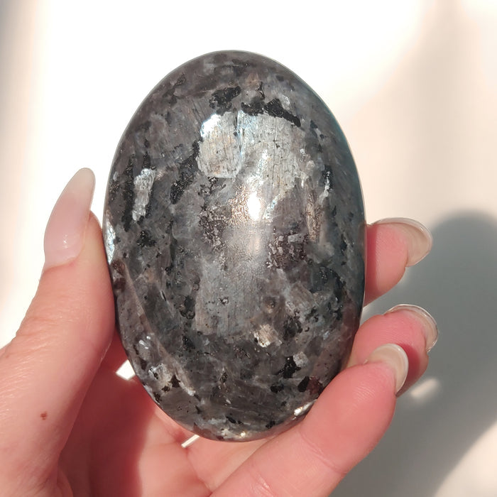 Larvikite Palm Stone (#3)
