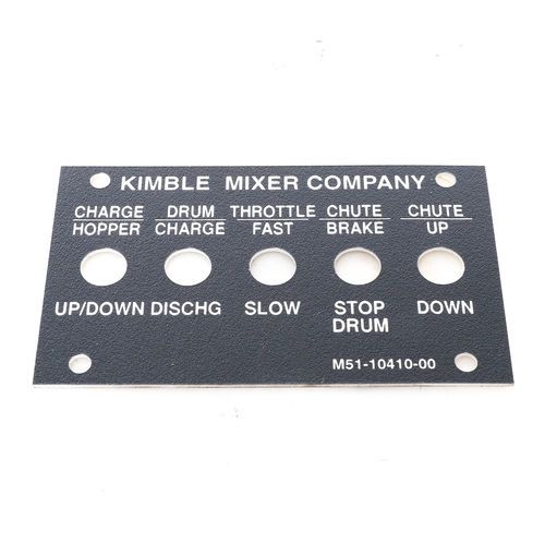M51-10410-00 | Kimble | KIMBLE - DECAL 5 HOLE, FLIP UP HOPPER