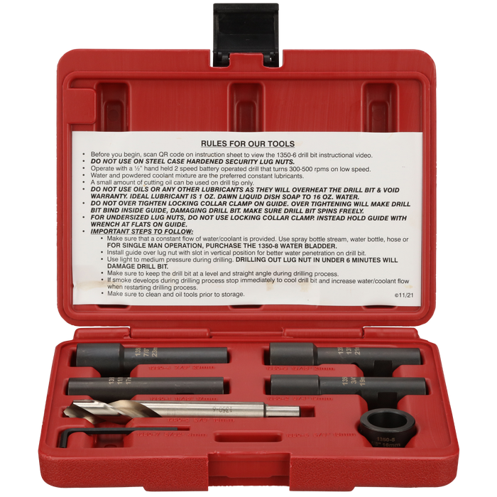 Mag Lug Stud Drill Out Kit With 16mm Step Up Cobalt Drill Bit - Lug Ripper II