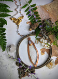 Magic Leaf Copper Electroformed Rosary Necklace - 12