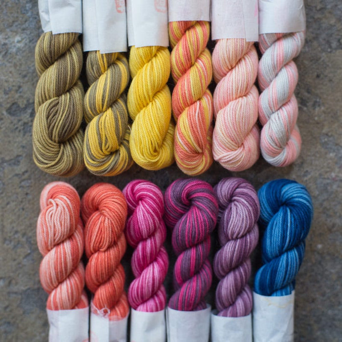 Maito - Natural Dyed Cotton Sashiko and Kogin Thread 70m Skein - Variegated Red Pink