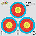Maple Leaf FT-40cm 3 Spot Grey "Vegas" Paper Target Face