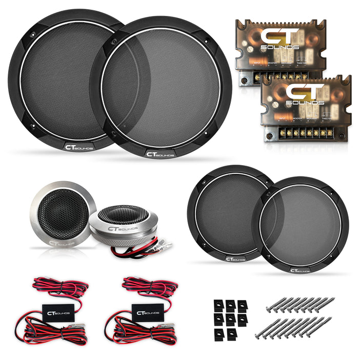 MESO-6-5-3WAY-COM // 6.5" 500W 3-Way Component Speaker Set