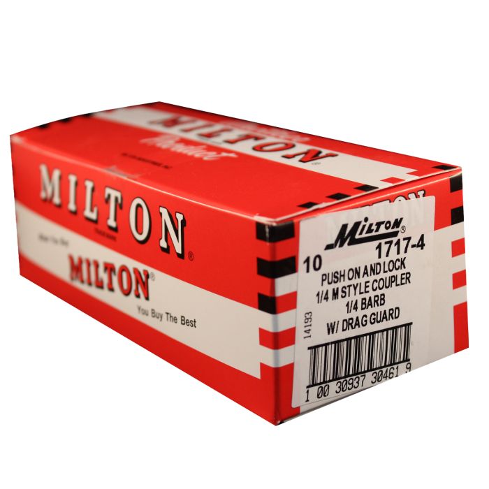 Milton® 1/4" Hose Barb M-STYLE® Push-on and Lock Coupler
