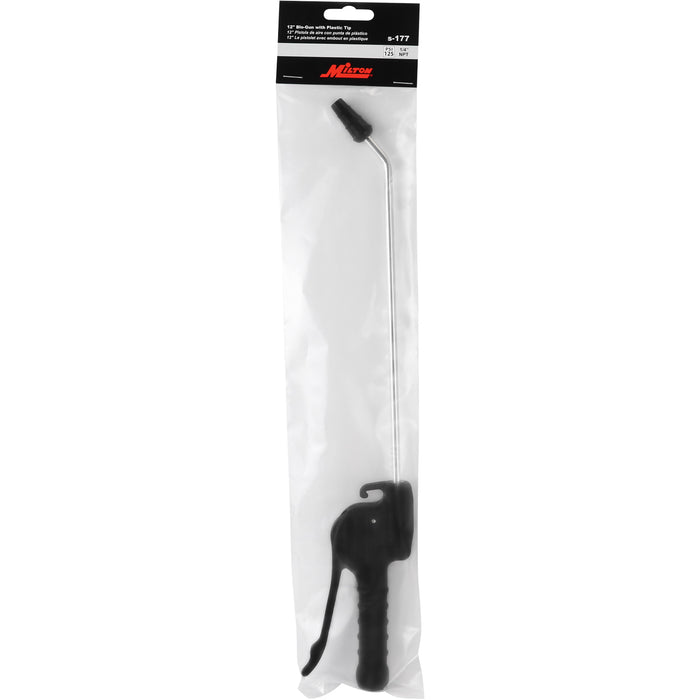 Milton Pistol Grip Air Gun Blower – 1/4" NPT Air Blowgun Tool with 11" Bent Nozzle, Pistol Grip Blowgun for Precision Cleaning