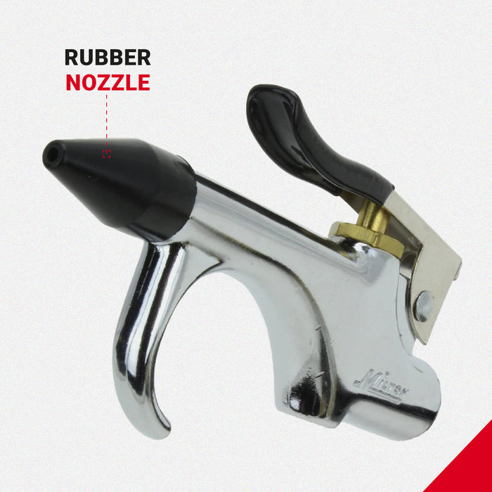 Milton (S-148) 1/4" NPT Lever Blow Gun with Rubber Tip and Safety Air Nozzle