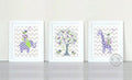MuralMax- Whimsical Animals & Tree Theme - Chevron Unframed Prints - Set of 3-B018KOF3FE-MuralMax Interiors