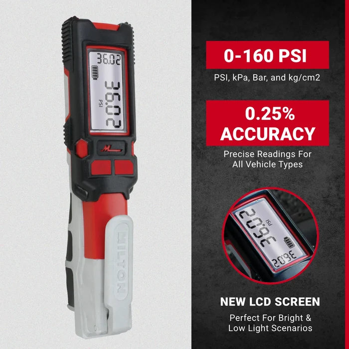 NEW & IMPROVED - s-581e EZ-LOCK™ Air Chuck  Precision Digital Tire Inflator & Pressure Gauge (0-160 PSI), Extreme ± 0.25% Accuracy