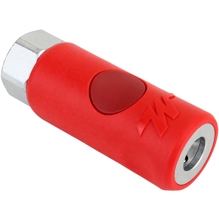 New M-Style Safety Push Button Air Coupler – 1/4" FNPT