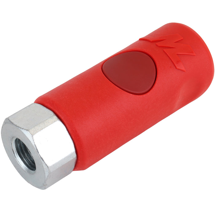 New M-Style Safety Push Button Air Coupler – 1/4" FNPT