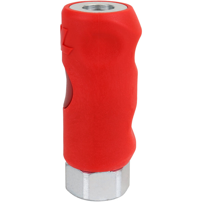 New M-Style Safety Push Button Air Coupler – 1/4" FNPT