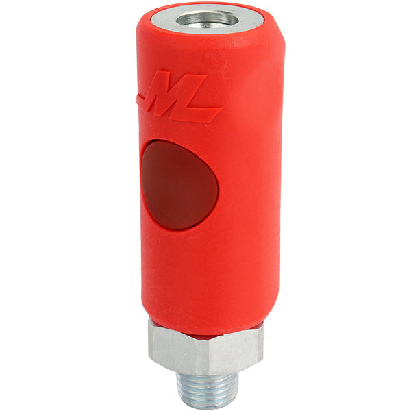 New M-Style Safety Push Button Air Coupler – 1/4" MNPT