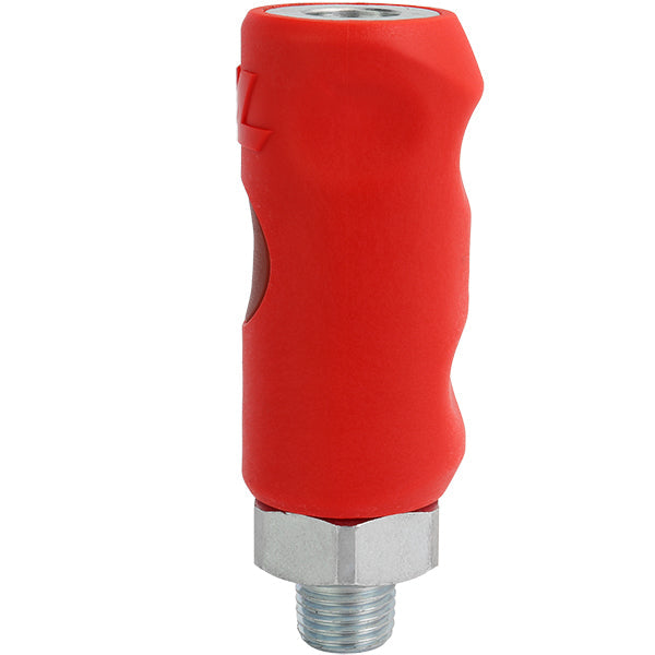 New M-Style Safety Push Button Air Coupler – 1/4" MNPT