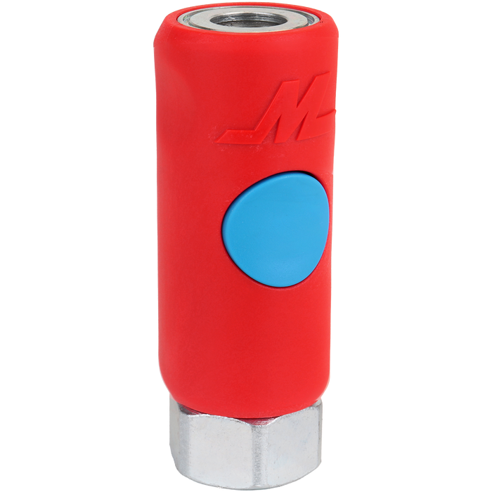 New T-Style Safety Push Button Air Coupler – 1/4" FNPT