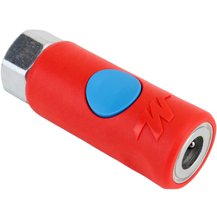 New T-Style Safety Push Button Air Coupler – 1/4" FNPT