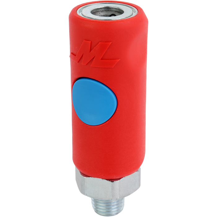 New T-Style Safety Push Button Air Coupler – 1/4" MNPT