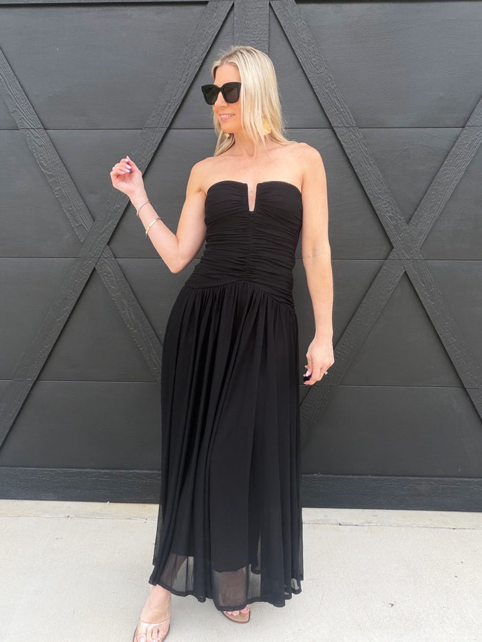 NIA Beverly Maxi Dress In Black - Infinity Raine