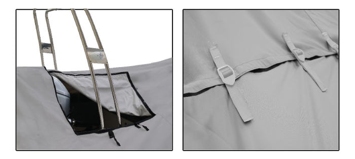 Oceansouth Rib Boat Cover Style A w/Rear Openings for Roller Bars - Bosuns Boat