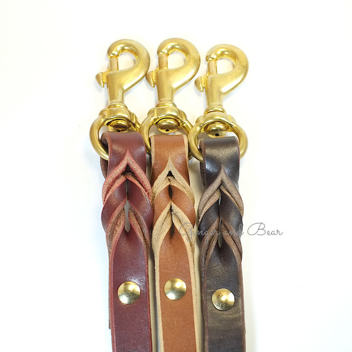 Paco Leather leash - Burgundy Brown