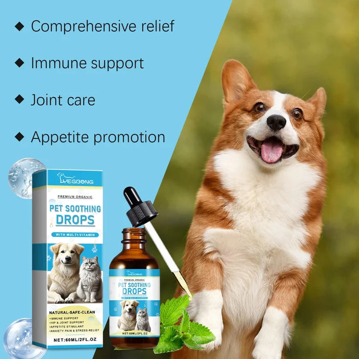 Pet Calming & Immune Support Drops for Dogs & Cats | Daily Wellness Formula