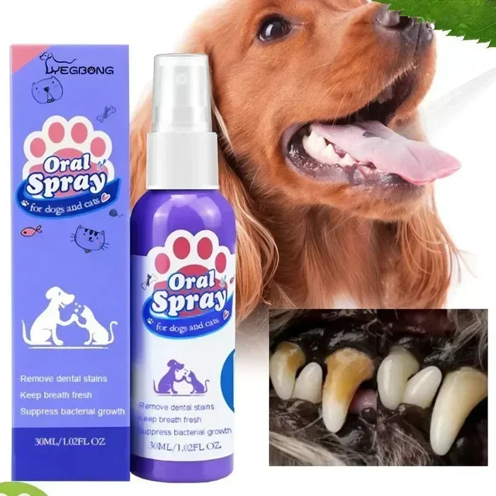 Pet Dental Care Spray for Dogs & Cats | Fresh Breath & Teeth Cleaning (1+1 FREE)