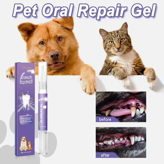 Pet Dental Cleaning Gel Pen for Dogs & Cats | Fresh Breath & Plaque Care